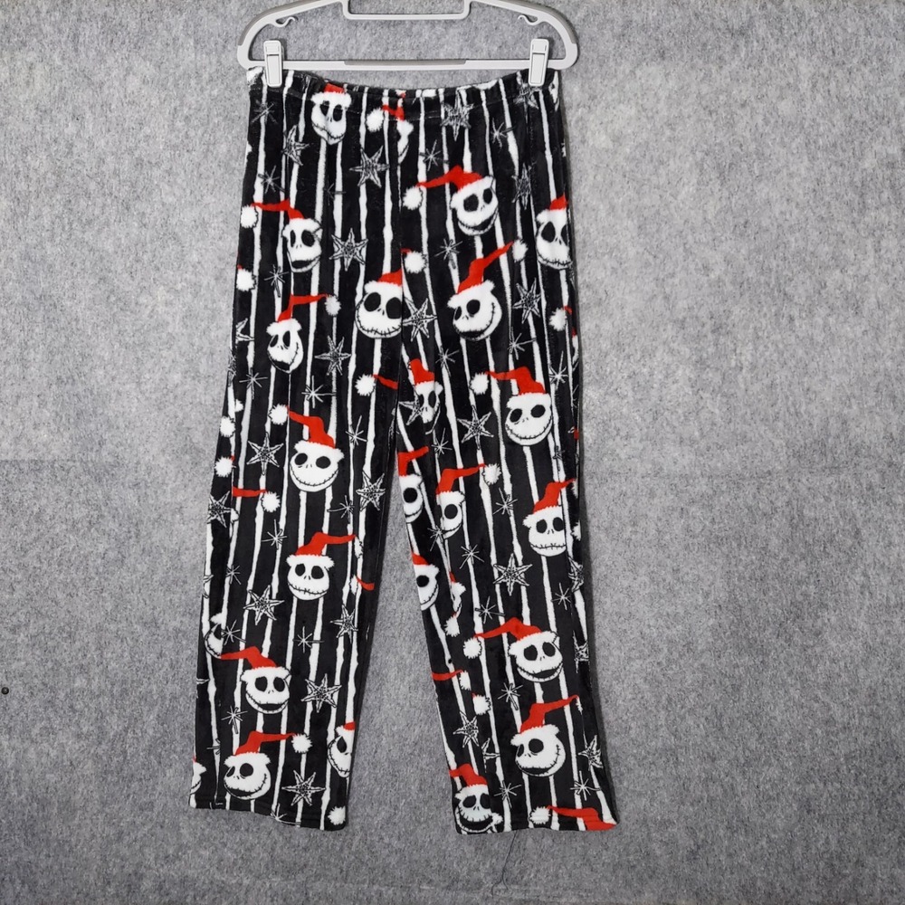 Disney Pajama Pants M Nightmare Before Christmas Jack Skellington Fleece Pull On